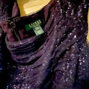 Beautiful Ralph Lauren (Midnight Blue Sequins) Cocktail Dress